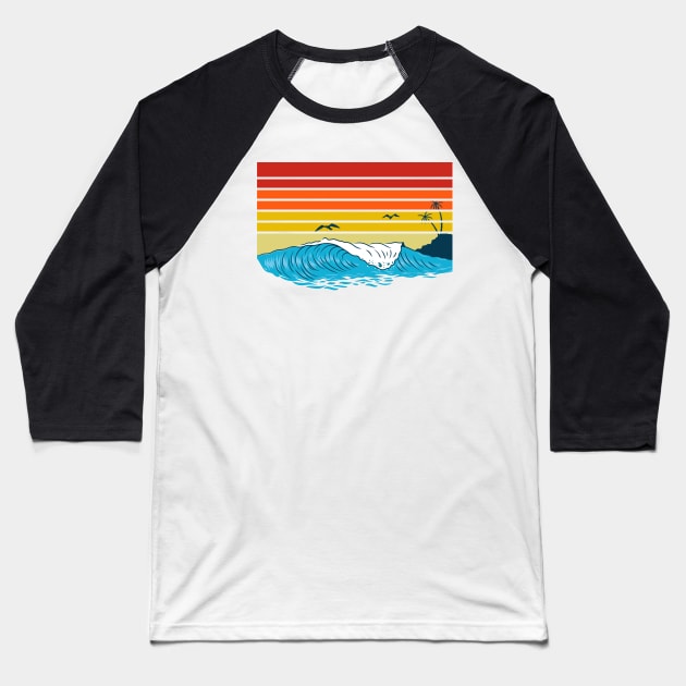 Traveling Beach Baseball T-Shirt by Design Anbay